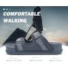 imageKuaiLu Mens Casual Sandals with Comfortable Orthopedic Arch Support Summer Beach Walking Shoes Cushion Slides Slip on Indoor OutdoorGrey