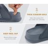 imageKuaiLu Mens Casual Sandals with Comfortable Orthopedic Arch Support Summer Beach Walking Shoes Cushion Slides Slip on Indoor OutdoorGrey
