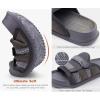 imageKuaiLu Mens Orthotic Sandals Comfortable Arch Support Fabric Sandal Slippers Shoes Man Casual Summer Cushion Slides Slip On Indoor Outdoor  Ultrasoft Comfort Fit FootbedDark Grey