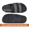 imageKuaiLu Mens Orthotic Sandals Comfortable Arch Support Fabric Sandal Slippers Shoes Man Casual Summer Cushion Slides Slip On Indoor Outdoor  Ultrasoft Comfort Fit FootbedBlack