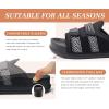 imageKuaiLu Mens Orthotic Sandals Comfortable Arch Support Fabric Sandal Slippers Shoes Man Casual Summer Cushion Slides Slip On Indoor Outdoor  Ultrasoft Comfort Fit FootbedBlack