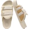 imageKuaiLu Mens Orthotic Sandals Comfortable Arch Support Fabric Sandal Slippers Shoes Man Casual Summer Cushion Slides Slip On Indoor Outdoor  Ultrasoft Comfort Fit FootbedBeige White