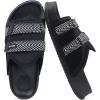 imageKuaiLu Mens Orthotic Sandals Comfortable Arch Support Fabric Sandal Slippers Shoes Man Casual Summer Cushion Slides Slip On Indoor Outdoor  Ultrasoft Comfort Fit FootbedBlack