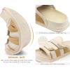 imageKuaiLu Mens Orthotic Sandals Comfortable Arch Support Fabric Sandal Slippers Shoes Man Casual Summer Cushion Slides Slip On Indoor Outdoor  Ultrasoft Comfort Fit FootbedBeige White