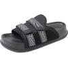 imageKuaiLu Mens Orthotic Sandals Comfortable Arch Support Fabric Sandal Slippers Shoes Man Casual Summer Cushion Slides Slip On Indoor Outdoor  Ultrasoft Comfort Fit FootbedBlack