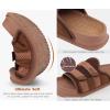 imageKuaiLu Mens Orthotic Sandals Comfortable Arch Support Fabric Sandal Slippers Shoes Man Casual Summer Cushion Slides Slip On Indoor Outdoor  Ultrasoft Comfort Fit FootbedDark Brown