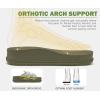 imageKuaiLu Mens Orthotic Sandals Comfortable Arch Support Fabric Sandal Slippers Shoes Man Casual Summer Cushion Slides Slip On Indoor Outdoor  Ultrasoft Comfort Fit FootbedGreen