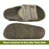 imageKuaiLu Mens Orthotic Sandals Comfortable Arch Support Fabric Sandal Slippers Shoes Man Casual Summer Cushion Slides Slip On Indoor Outdoor  Ultrasoft Comfort Fit FootbedGreen