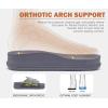 imageKuaiLu Mens Orthotic Sandals Comfortable Arch Support Fabric Sandal Slippers Shoes Man Casual Summer Cushion Slides Slip On Indoor Outdoor  Ultrasoft Comfort Fit FootbedDark Grey