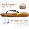 imageKuaiLu Womens Rhinestone Flip Flops with Comfort Arch Support Yoga Mat Cushion Sandals Fashion Summer Beach Travel Orthotic Walking Thong Sandles Slip on Plantar Fasciitis Indoor Outdoor ShoesBlack Khaki