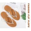 imageKuaiLu Womens Rhinestone Flip Flops with Comfort Arch Support Yoga Mat Cushion Sandals Fashion Summer Beach Travel Orthotic Walking Thong Sandles Slip on Plantar Fasciitis Indoor Outdoor ShoesWhite Khaki