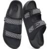 imageKuaiLu Mens Casual Sandals with Comfortable Orthopedic Arch Support Summer Beach Walking Shoes Cushion Slides Slip on Indoor OutdoorBlack