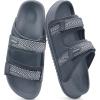 imageKuaiLu Mens Casual Sandals with Comfortable Orthopedic Arch Support Summer Beach Walking Shoes Cushion Slides Slip on Indoor OutdoorGrey