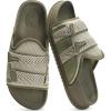imageKuaiLu Mens Orthotic Sandals Comfortable Arch Support Fabric Sandal Slippers Shoes Man Casual Summer Cushion Slides Slip On Indoor Outdoor  Ultrasoft Comfort Fit FootbedGreen