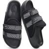 imageKuaiLu Mens Orthotic Sandals Comfortable Arch Support Fabric Sandal Slippers Shoes Man Casual Summer Cushion Slides Slip On Indoor Outdoor  Ultrasoft Comfort Fit FootbedBlack