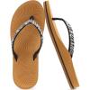 imageKuaiLu Womens Rhinestone Flip Flops with Comfort Arch Support Yoga Mat Cushion Sandals Fashion Summer Beach Travel Orthotic Walking Thong Sandles Slip on Plantar Fasciitis Indoor Outdoor ShoesBlack Khaki