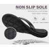 imageKuaiLu Comfortable Flip Flops for Women with Arch Support Summer Beach Walking Thong Sandals Slip On Indoor OutdoorAll Black