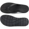imageKuaiLu Comfortable Flip Flops for Women with Arch Support Summer Beach Walking Thong Sandals Slip On Indoor OutdoorAll Black