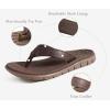 imageKuaiLu Comfortable Flip Flops for Women with Arch Support Summer Beach Walking Thong Sandals Slip On Indoor OutdoorBrown