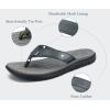 imageKuaiLu Comfortable Flip Flops for Women with Arch Support Summer Beach Walking Thong Sandals Slip On Indoor OutdoorGrey