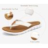 imageKuaiLu Comfortable Flip Flops for Women with Arch Support Summer Beach Walking Thong Sandals Slip On Indoor OutdoorKhaki