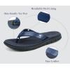 imageKuaiLu Comfortable Flip Flops for Women with Arch Support Summer Beach Walking Thong Sandals Slip On Indoor OutdoorNavy Blue