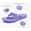 imageKuaiLu Comfortable Flip Flops for Women with Arch Support Summer Beach Walking Thong Sandals Slip On Indoor OutdoorPurple