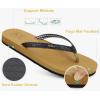 imageKuaiLu Womens Arch Support Flip Flops Comfortable Yoga Mat Slip on Summer Beach Walking Thong Cushion SandalsBlack Khaki