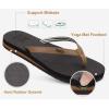 imageKuaiLu Womens Arch Support Flip Flops Comfortable Yoga Mat Slip on Summer Beach Walking Thong Cushion SandalsBrown