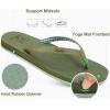 imageKuaiLu Womens Arch Support Flip Flops Comfortable Yoga Mat Slip on Summer Beach Walking Thong Cushion SandalsGreen