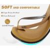 imageKuaiLu Womens Arch Support Flip Flops Comfortable Yoga Mat Slip on Summer Beach Walking Thong Cushion SandalsKhaki