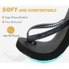 imageKuaiLu Womens Arch Support Flip Flops Comfortable Yoga Mat Slip on Summer Beach Walking Thong Cushion SandalsPure Black