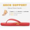 imageKuaiLu Womens Arch Support Flip Flops Comfortable Yoga Mat Slip on Summer Beach Walking Thong Cushion SandalsRed