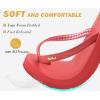 imageKuaiLu Womens Arch Support Flip Flops Comfortable Yoga Mat Slip on Summer Beach Walking Thong Cushion SandalsRed