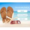 imageKuaiLu Womens Arch Support Flip Flops Comfortable Yoga Mat Slip on Summer Beach Walking Thong Cushion SandalsTan