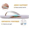 imageKuaiLu Womens Arch Support Flip Flops Comfortable Yoga Mat Slip on Summer Beach Walking Thong Cushion SandalsWhite