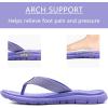 imageKuaiLu Womens Casual Flip Flops Yoga Mat Comfortable Cushion Arch Support Walking Thong Sandals Lightweight NonSlip Summer Beach SlippersPurple