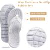 imageKuaiLu Womens Casual Flip Flops Yoga Mat Comfortable Cushion Arch Support Walking Thong Sandals Lightweight NonSlip Summer Beach SlippersWhite