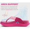 imageKuaiLu Womens Fashion Orthotic Flip Flops Ladies Athletic Thick Cushion Recovery Thong Sandals Slip On Memory Foam Walking Sandles With Comfortable Plantar Fasciitis Arch SupportRose Red