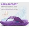 imageKuaiLu Womens Fashion Orthotic Flip Flops Ladies Athletic Thick Cushion Recovery Thong Sandals Slip On Memory Foam Walking Sandles With Comfortable Plantar Fasciitis Arch SupportPurple