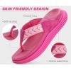 imageKuaiLu Womens Fashion Orthotic Flip Flops Ladies Athletic Thick Cushion Recovery Thong Sandals Slip On Memory Foam Walking Sandles With Comfortable Plantar Fasciitis Arch SupportRose Red