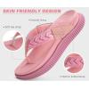 imageKuaiLu Womens Fashion Orthotic Flip Flops Ladies Athletic Thick Cushion Recovery Thong Sandals Slip On Memory Foam Walking Sandles With Comfortable Plantar Fasciitis Arch SupportPure Pink