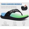 imageKuaiLu Womens Fashion Orthotic Flip Flops Ladies Athletic Thick Cushion Recovery Thong Sandals Slip On Memory Foam Walking Sandles With Comfortable Plantar Fasciitis Arch SupportBlack