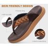 imageKuaiLu Womens Fashion Orthotic Flip Flops Ladies Athletic Thick Cushion Recovery Thong Sandals Slip On Memory Foam Walking Sandles With Comfortable Plantar Fasciitis Arch SupportKhaki Brown