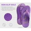 imageKuaiLu Womens Fashion Orthotic Flip Flops Ladies Athletic Thick Cushion Recovery Thong Sandals Slip On Memory Foam Walking Sandles With Comfortable Plantar Fasciitis Arch SupportPurple