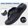 imageKuaiLu Womens Fashion Orthotic Flip Flops Ladies Athletic Thick Cushion Recovery Thong Sandals Slip On Memory Foam Walking Sandles With Comfortable Plantar Fasciitis Arch SupportBlack