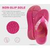 imageKuaiLu Womens Fashion Orthotic Flip Flops Ladies Athletic Thick Cushion Recovery Thong Sandals Slip On Memory Foam Walking Sandles With Comfortable Plantar Fasciitis Arch SupportRose Red