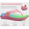 imageKuaiLu Womens Fashion Orthotic Flip Flops Ladies Athletic Thick Cushion Recovery Thong Sandals Slip On Memory Foam Walking Sandles With Comfortable Plantar Fasciitis Arch SupportPure Pink