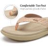 imageKuaiLu Womens Flip Flops Ladies Yoga Mat Comfortable Walking Thong Sandals With Plantar Fasciitis Arch Support Slip On Indoor Outdoor For SummerIvory Whitepale Pink