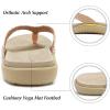 imageKuaiLu Womens Flip Flops Ladies Yoga Mat Comfortable Walking Thong Sandals With Plantar Fasciitis Arch Support Slip On Indoor Outdoor For SummerIvory Whitepale Pink